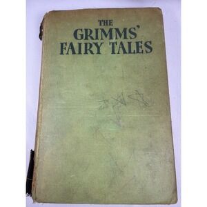 Grosset & Dunlap The Grimms Fairy Tales HardcoverBook 1938 Green Vintage Classic